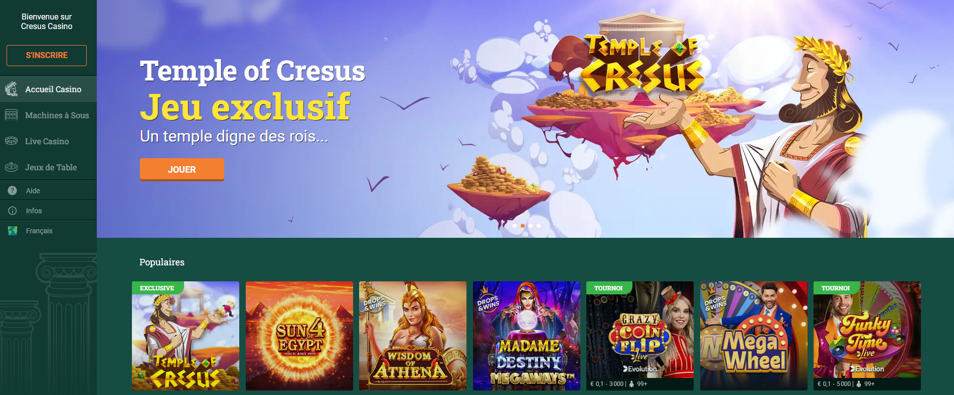 Bonus Casino Cresus